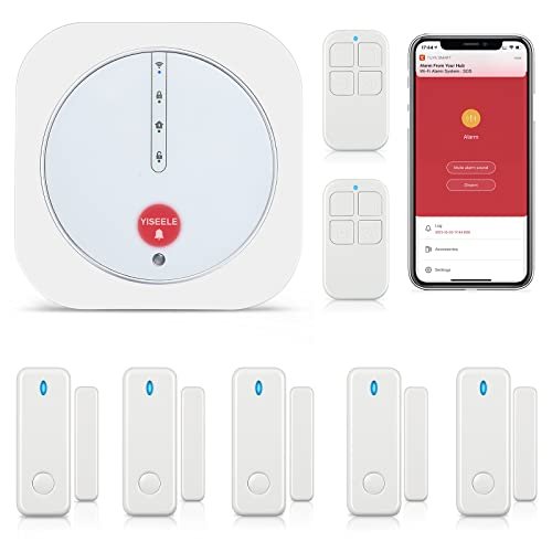 YISEELE Alarmas para casa, controla APP móvil, WiFi Alarma Sistema Antirrobo Inalámbrico